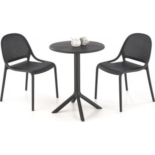 Calvo 60cm black outdoor table made of plastic Halmar