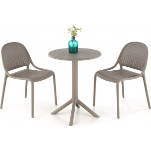 Calvo 60cm khaki plastic garden table Halmar