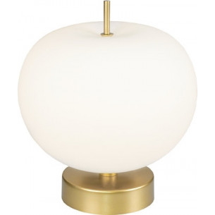 Apple white glass table lamp Altavola