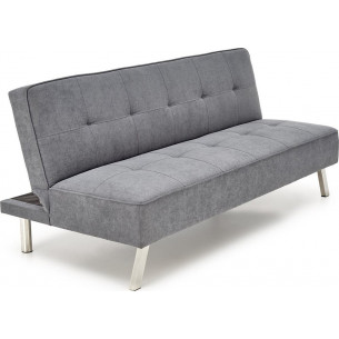 Carlito 173cm grey three-seater sofa with fold-out mechanism on legs Halmar