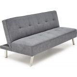 Carlito 173cm grey three-seater sofa with fold-out mechanism on legs Halmar