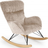 Castro beige upholstered rocking armchair Halmar