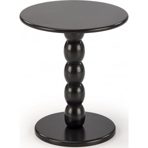 Cirilla 40cm black round side table with one leg Halmar