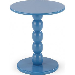 Cirilla 40cm blue round side table with one leg Halmar