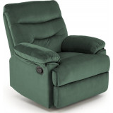 Drager dark green velvet folding armchair Halmar