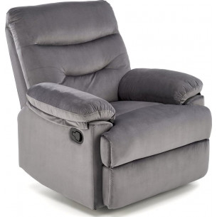 Drager grey velvet folding armchair Halmar