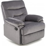 Drager grey velvet folding armchair Halmar