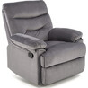 Drager grey velvet folding armchair Halmar