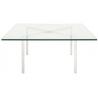 Pavilion 100x100 transparent&amp;silver glass coffee table D2.Design