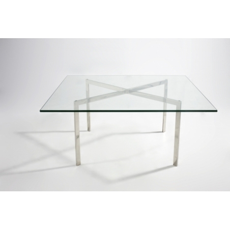 Pavilion 100x100 transparent&amp;silver glass coffee table D2.Design