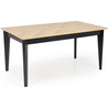 Edmondo 160-240x90cm natural oak&amp;black extendable dining table Halmar