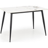 Stół glamour Emilio 120x70cm biały marmur / czarny Halmar