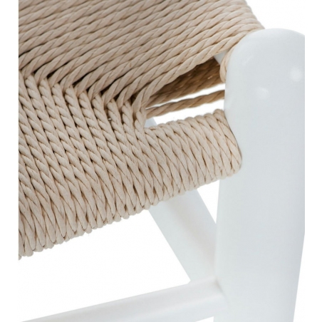 Wicker white wooden chair D2.Design