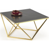 Felicia 80x80cm black marble&amp;gold square coffee table Halmar