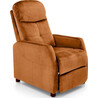 Felipe II cinnamon color velvet folding armchair Halmar