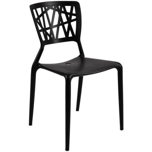 Stylowe Krzesło ażurowe Bush Czarne D2.Design do salonu i jadalni.