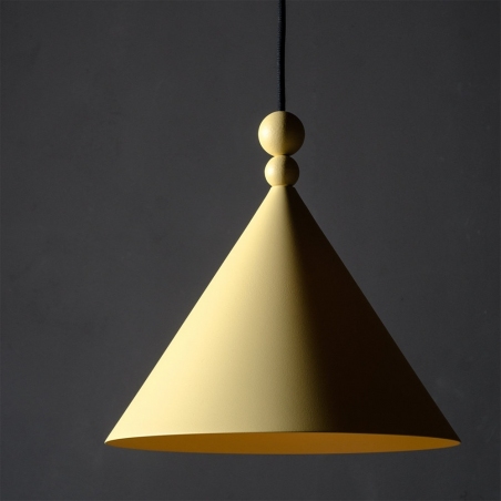 Designerska Lampa wisząca stożek Konko 30 LofLight Żółta LoftLight do salonu i sypialni.