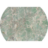 Giovani 135cm green marble&amp;black round table Halmar