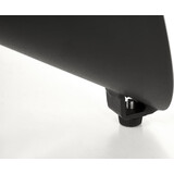 Giovani 135cm green marble&amp;black round table Halmar