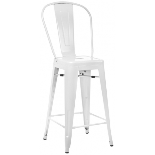 Paris Back 66 insp. Tolix white metal bar chair D2.Design