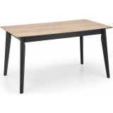 Stół rozkładany loft Guilian 140-180x80cm dąb wotan / czarny Halmar