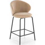 H121 63cm beige&amp;black upholstered bar stool Halmar
