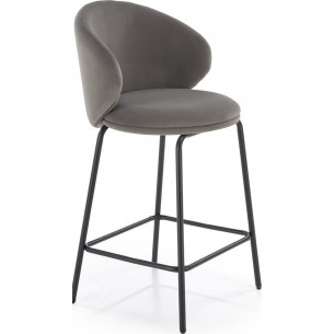 H121 63cm grey&amp;black upholstered bar stool Halmar