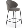 H121 63cm grey&amp;black upholstered bar stool Halmar