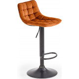 H95 cinnamon velvet bar stool with black leg Halmar