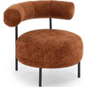 Hazard cinnamon upholstered armchair with round seat Halmar