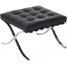 Barcelon (Ottoman) black quilted leather footstool insp. D2.Design