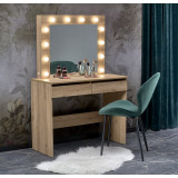 Hollywood 94x43cm oak aristan vanity table with drawers and mirror Halmar