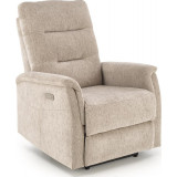 Jamal beige reclining armchair with usb port Halmar