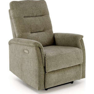 Jamal olive green reclining armchair with usb port Halmar