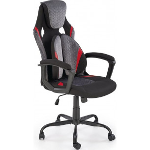 Jensen black&amp;grey&amp;red desk chair Halmar