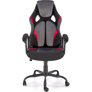 Fotel do biurka Jensen czarny / popielaty / czerwony Halmar 2