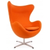 Designerski Fotel tapicerowany Jajo Chair Cashmere Pomarańczowy D2.Design do salonu i sypialni.
