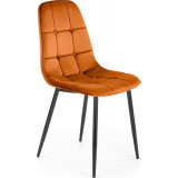 K417 cinnamon velvet quilted chair Halmar