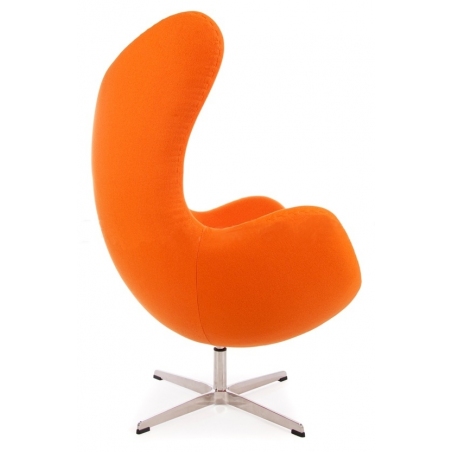 Designerski Fotel tapicerowany Jajo Chair Cashmere Pomarańczowy D2.Design do salonu i sypialni.