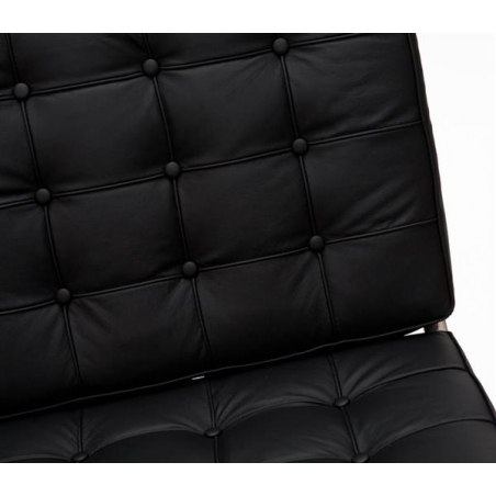 Barcelon Single black leather quilted armchair D2.Design