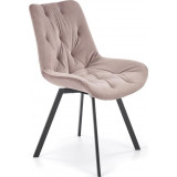 K519 beige velvet quilted chair Halmar