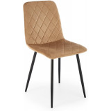 K525 beige velvet chair with stitching Halmar