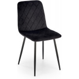 K525 black velvet chair with stitching Halmar