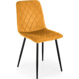 K525 mustard velvet chair with stitching Halmar