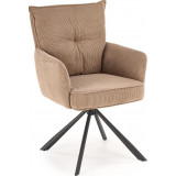 K528 cappuccino swivel corduroy chair Halmar