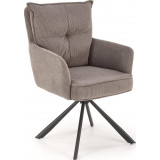 K528 grey swivel corduroy chair Halmar