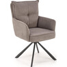 K528 grey swivel corduroy chair Halmar