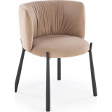 K531 beige velvet chair with round seat Halmar