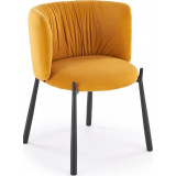 K531 mustard velvet chair with round seat Halmar