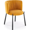 K531 mustard velvet chair with round seat Halmar